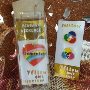 yellow owl workshop Jewelry - Yellow Owl Workshop Feminist 22K Necklace yellow owl workshop Jewelry - Yellow Owl Workshop Feminist 22K Necklace